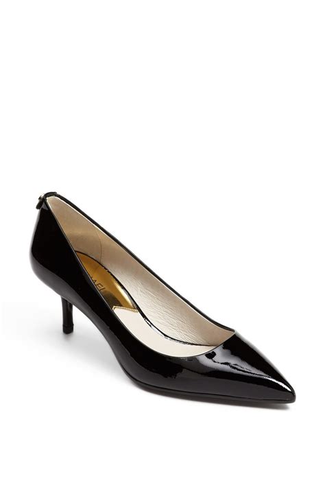 michael kors axton leather heels|michael kors kitten heel pump.